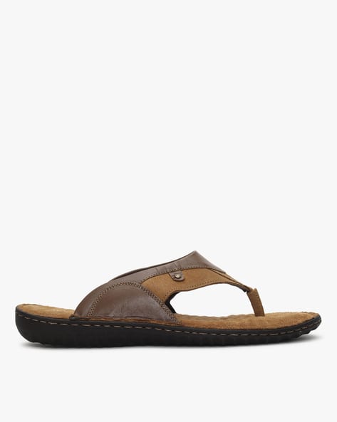 WOODLAND Panelled Thong-Strap Sandals