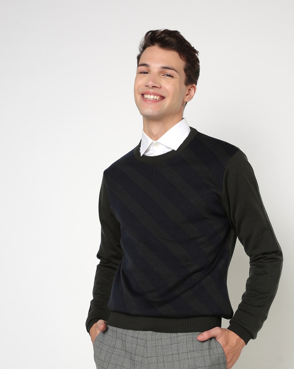 Buy Olive Green Sweaters & Cardigans for Men by NETPLAY Online