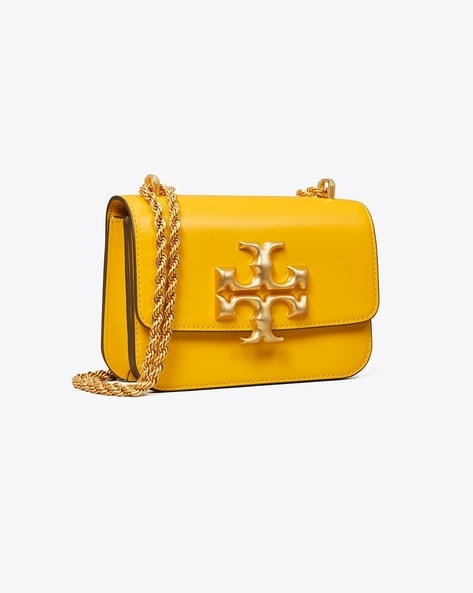 Buy Tory Burch Eleanor Convertible Shoulder Bag with Chain Strap | Golden  Crest Color Women | AJIO LUXE