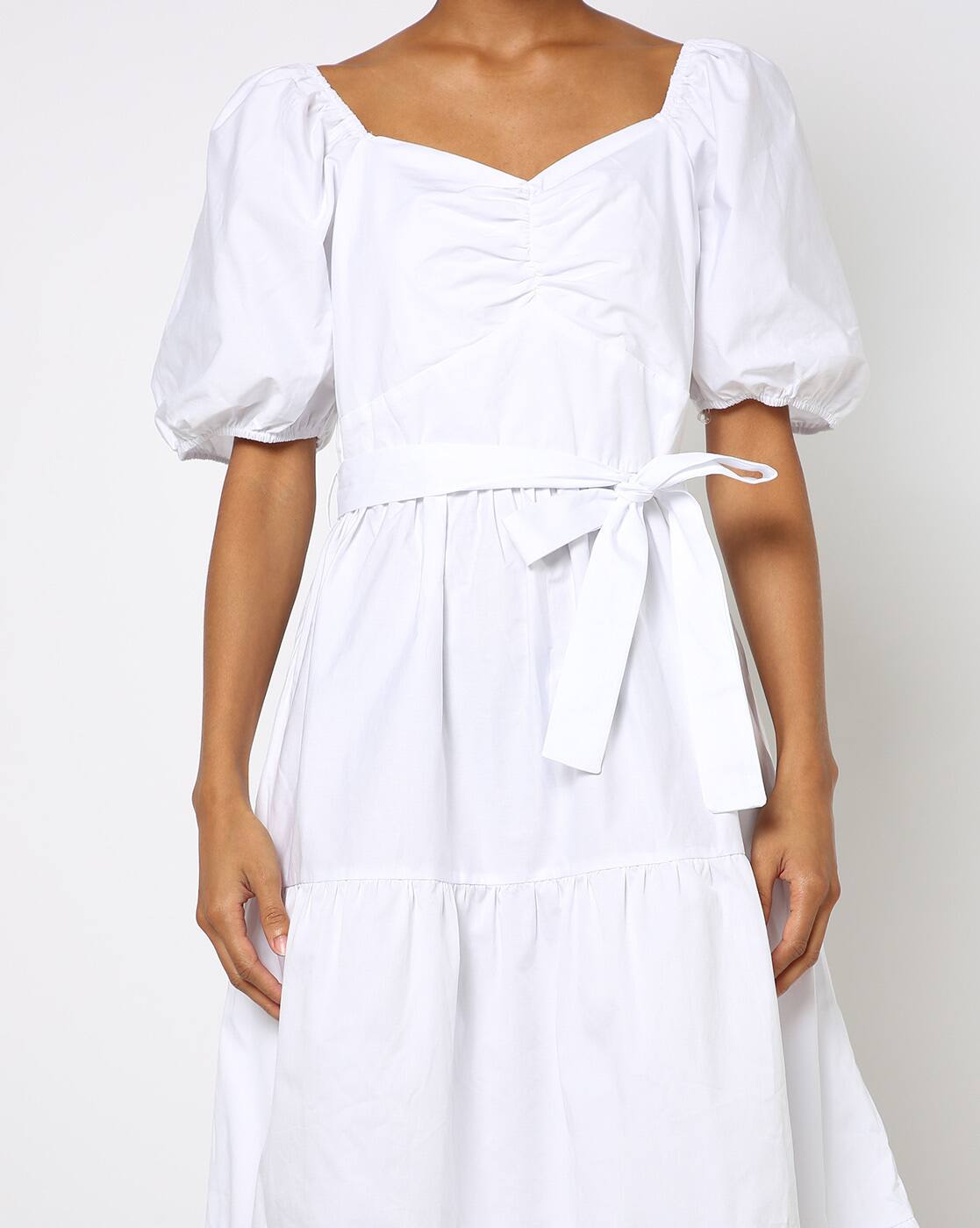 Buy Glamorous Fit & Flare Dress with Puff Sleeves Online | Ajio.com Buy Glamorous Fit & Flare Dress with Puff Sleeves Online | Ajio.com