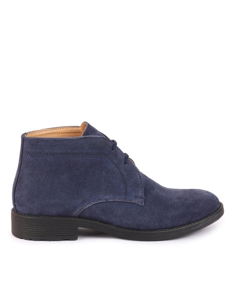 Navy blue chukka store boots