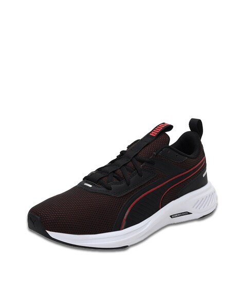 puma running shoes black and red