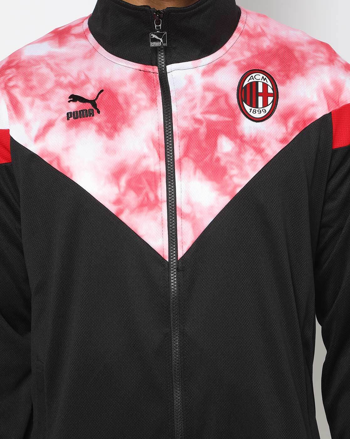 AC MILAN COLOUR BLOCK JACKET WITH ZIP AND POCKETS