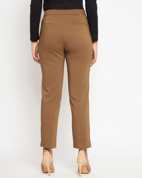 Golftini | Khaki Pull-On Stretch Ankle Pant | Women's Golf Pant