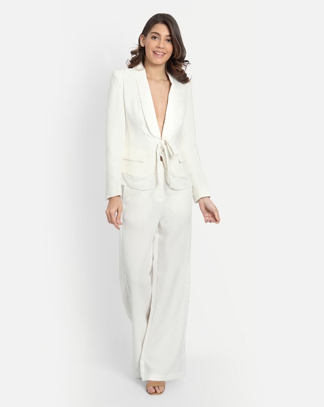Spring White Fashion Women Pants Suits For Wedding Slim Fit Mother of the  Bride  eBay