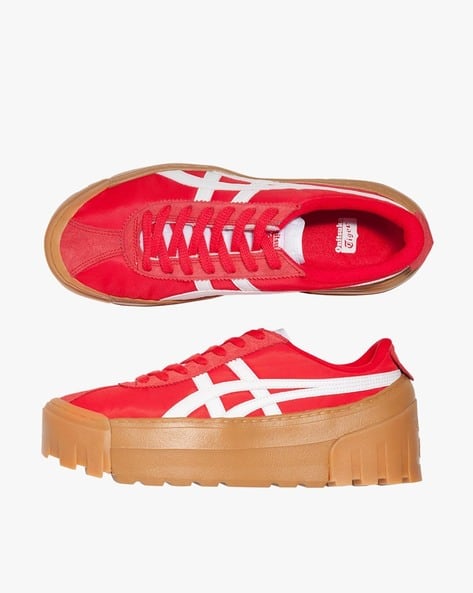 Buy Onitsuka Tiger Delegation Chunk Lace-Up Sneakers | Red Color 