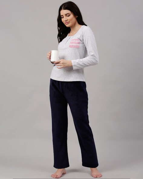 Ribbed Loungepants with Drawstring Waist