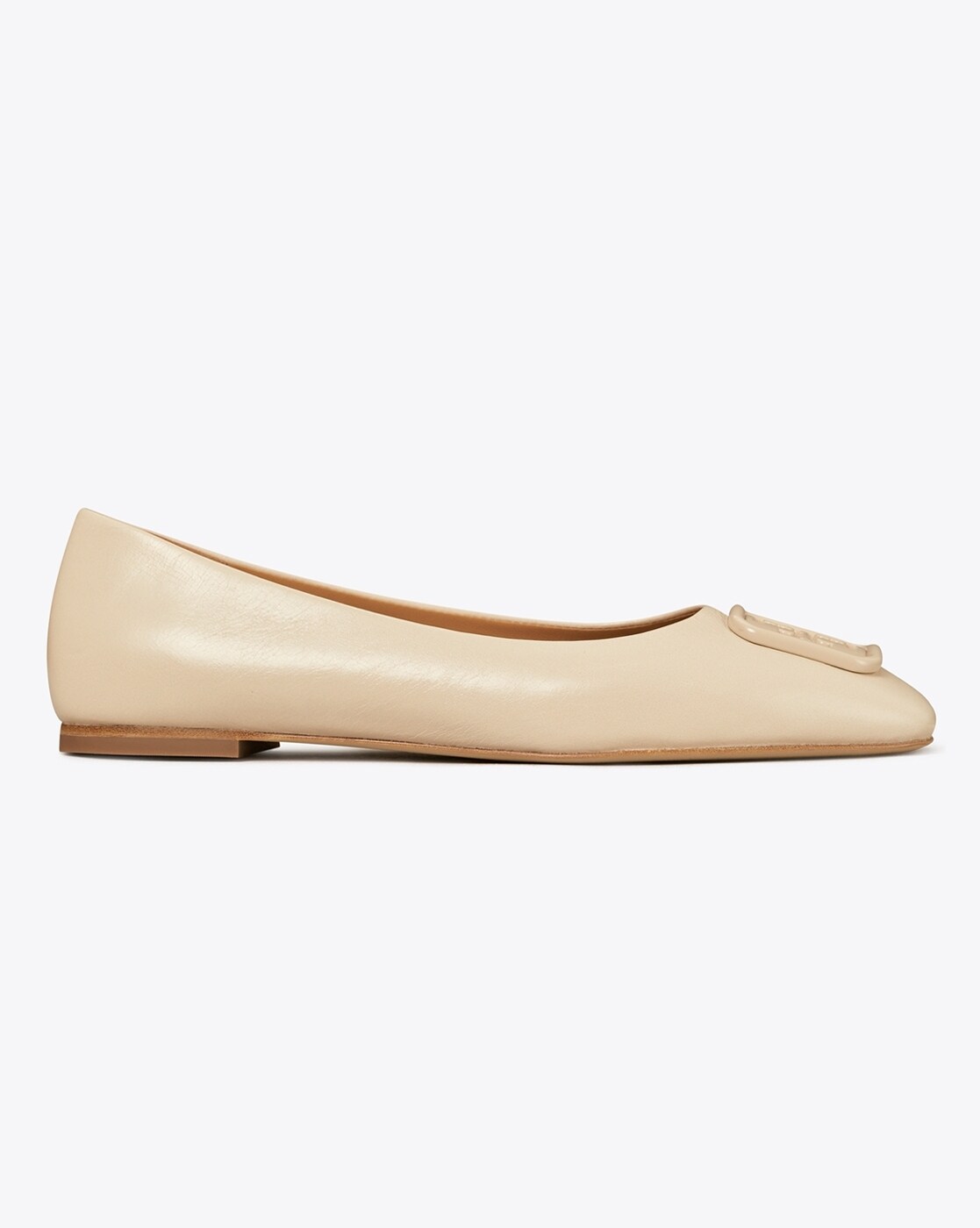 Buy Tory Burch Georgia Ballerinas with Logo Applique | Beige Color Women |  AJIO LUXE