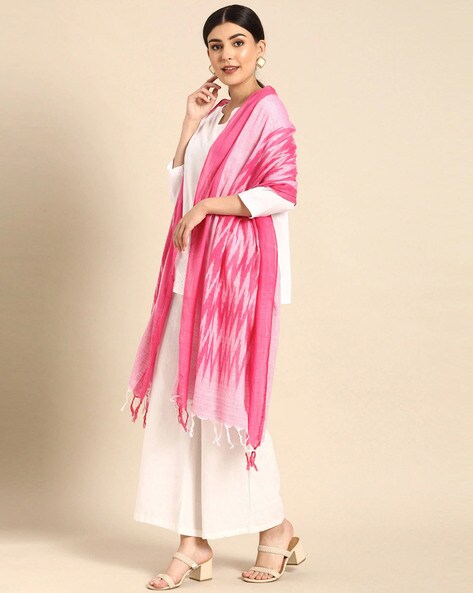 Printed Cotton Dupatta with Tassels Price in India