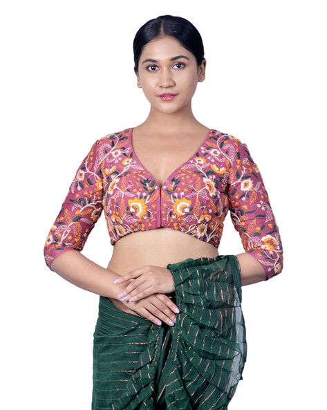 Suta V-Neck Women Blouse - Buy Suta V-Neck Women Blouse Online at