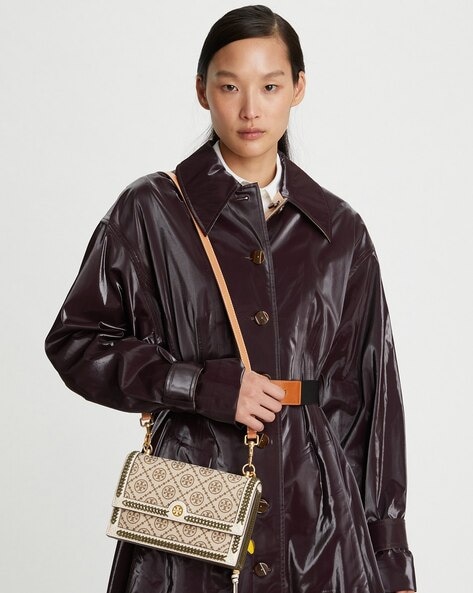 Buy Tory Burch T Monogram Braided Mini Bag with Detachable Straps |  Hazelnut Color Women | AJIO LUXE