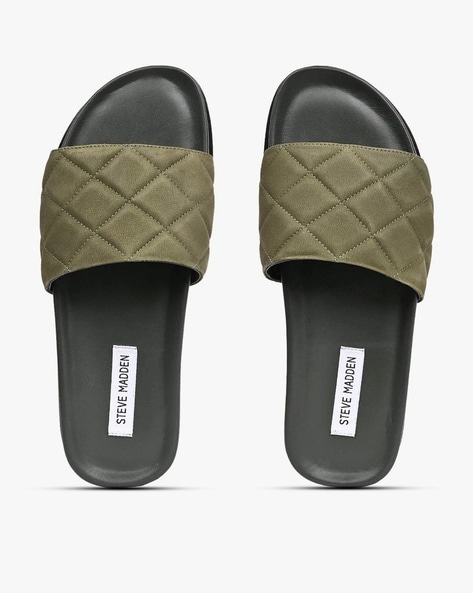 Steve madden quilted online slides