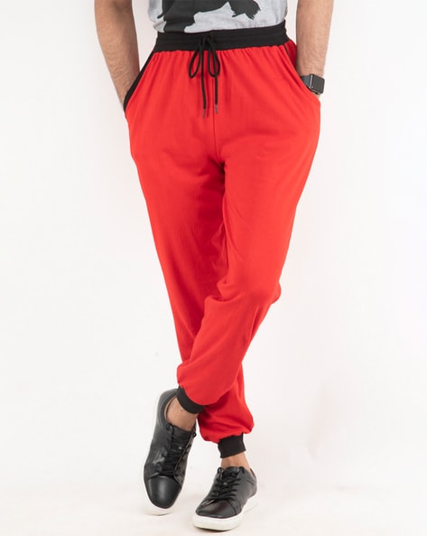 High-Rise Joggers with Drawstring Waist