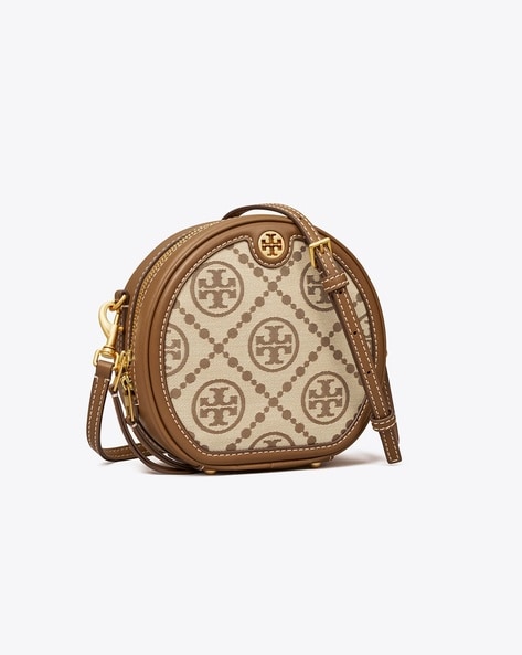 Leather crossbody bag Tory Burch Beige in Leather - 24955574