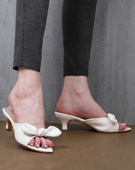 Brown Open-Toe Madison Kitten Heels For Women – Monrow Shoes