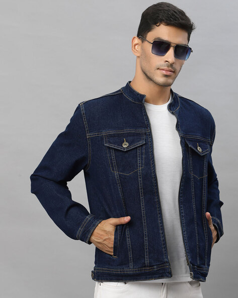 Raw blue hot sale denim jacket