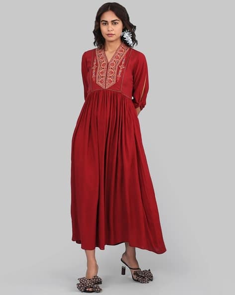 Maxi Dress Amazon Flare Dress Label Ritu Ritu Kumar Fuschia Dress