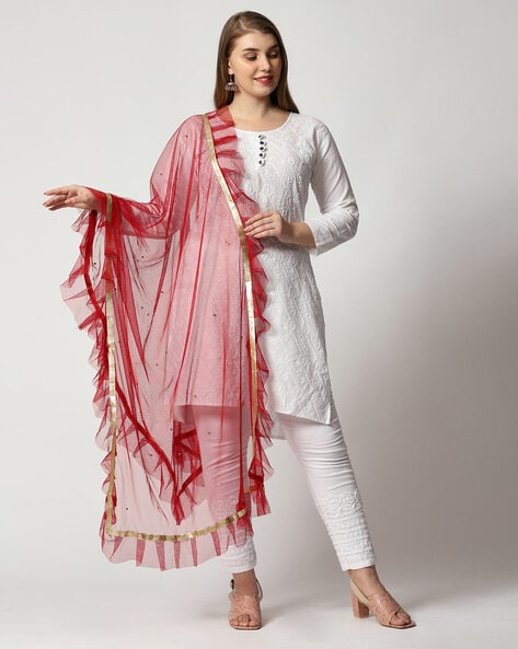 Ruffle Net Dupatta Price in India