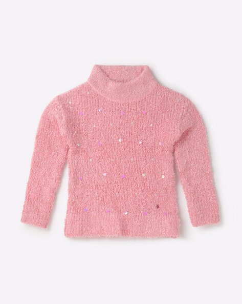 High neck hot sale baby sweater