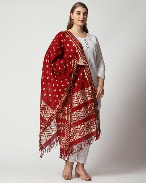 Dupatta with Woven Motifs Price in India