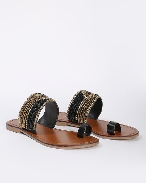Vipkoala - Sunflower Rhinestone Toe Ring Flat Sandals Flip Flops with Clip  Toe | Toe rings, Latest womens shoes, Slides shoes