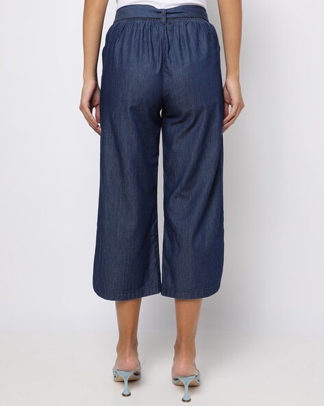 Buy Blue Trousers & Pants for Women by DNMX Online