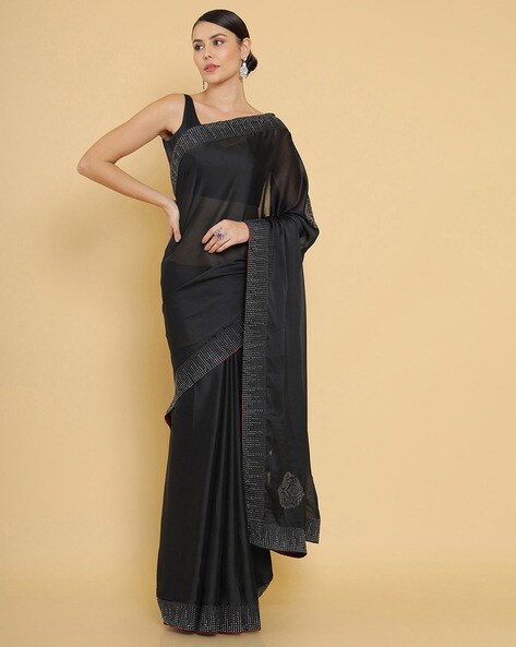 Buy Black Sarees for Women by SOCH Online