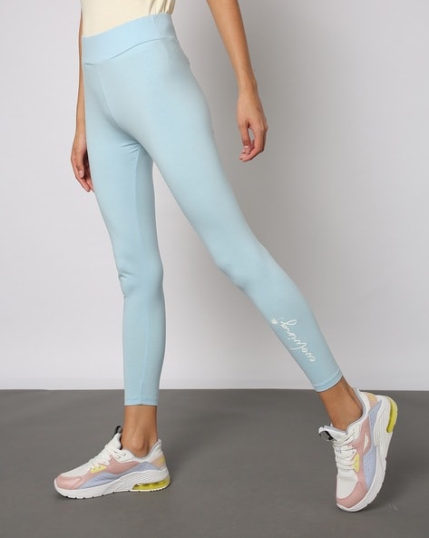 Blue Track Pants High Rise