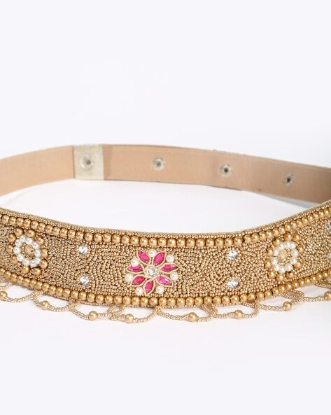 Gold sales embellished belt