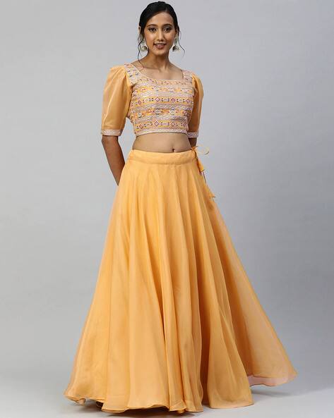 Buy Beige Lehenga Choli Sets for Women by Flaher Online | Ajio.com