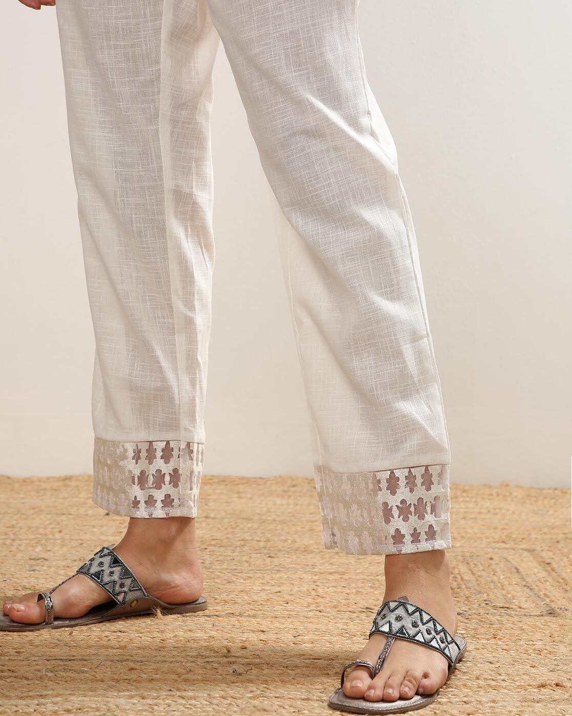 Buy Stylish Off White Linen Pants Collection At Best Prices Online