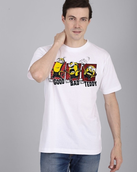 Cartoon Print Crew-Neck T-shirt