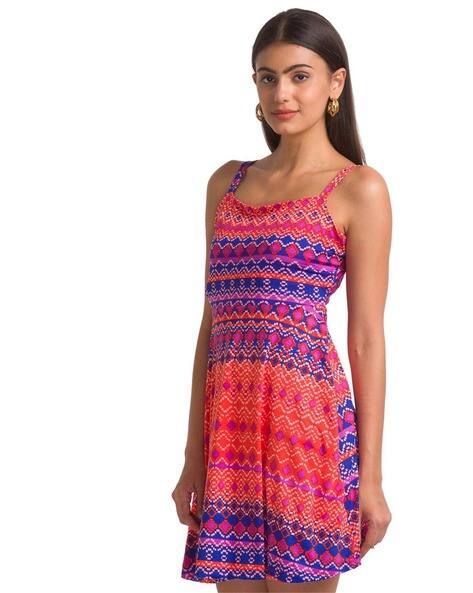 Printed A-line Dress view 2