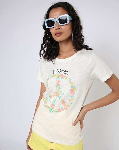 Printed Crew-Neck Slim Fit T-shirt