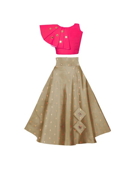 Buy Pink Ethnic Wear Sets for Girls by WHITE WORLD Online | Ajio.com