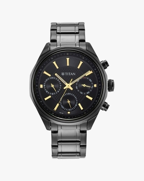 Titan men's deals black watches