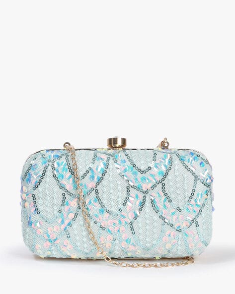 Embellished Minaudiere with Detachable Strap
