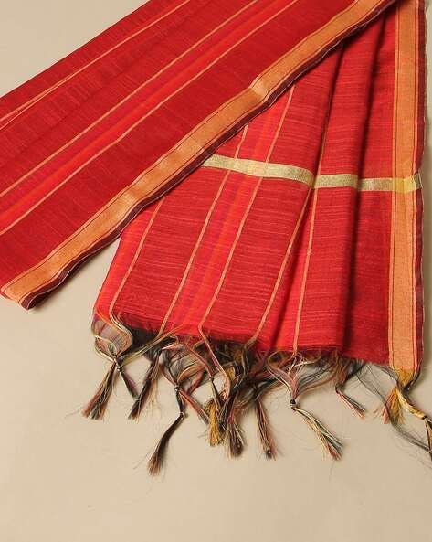 South Silk Striped Dupatta Price in India