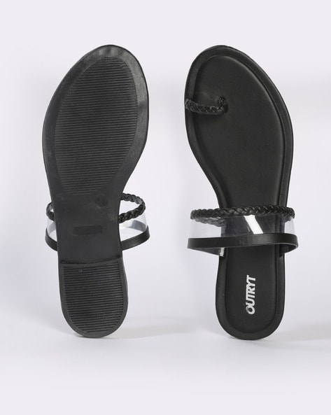 Buy Black Flat Sandals for Women by Outryt Online