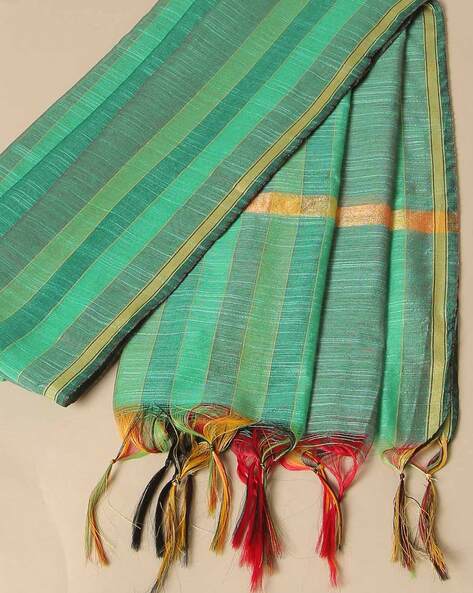 South Silk Striped Dupatta Price in India