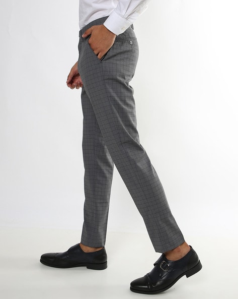 Silver Grey Slim Crop Length Trouser