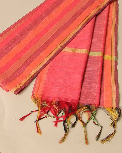 South Silk Striped Dupatta Price in India