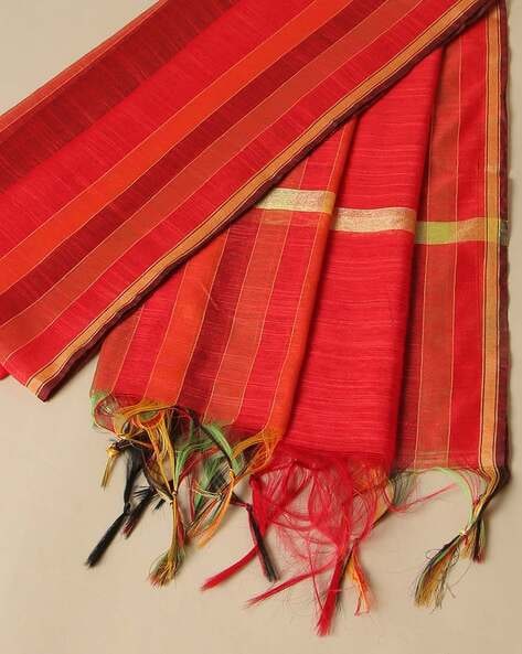 South Silk Striped Dupatta Price in India