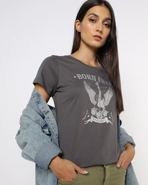 Graphic Print Relaxed Fit Crew-Neck T-shirt