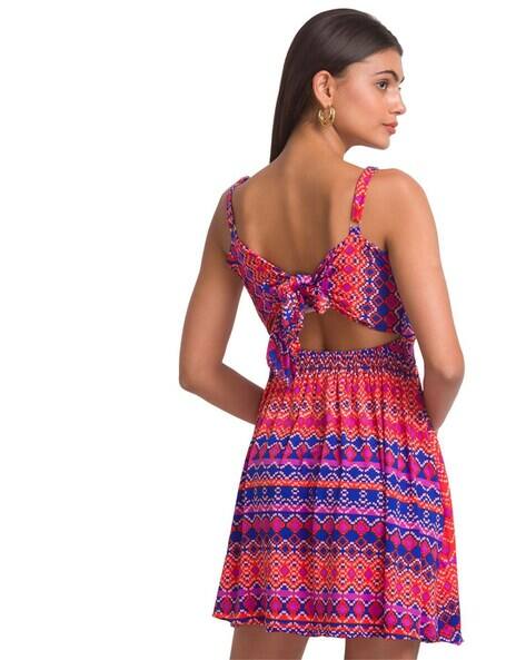 Printed A-line Dress view 3