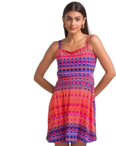 Printed A-line Dress