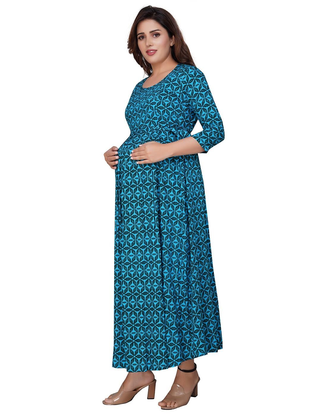 Buy Indian Hand Block Printed Cotton Kurti, Dress for Woman, Red Maternity  Women Gown Kurti,both Sides Zip for Baby Feeding, Gift for Her Online in  India - Etsy | Ladies gown, Unique