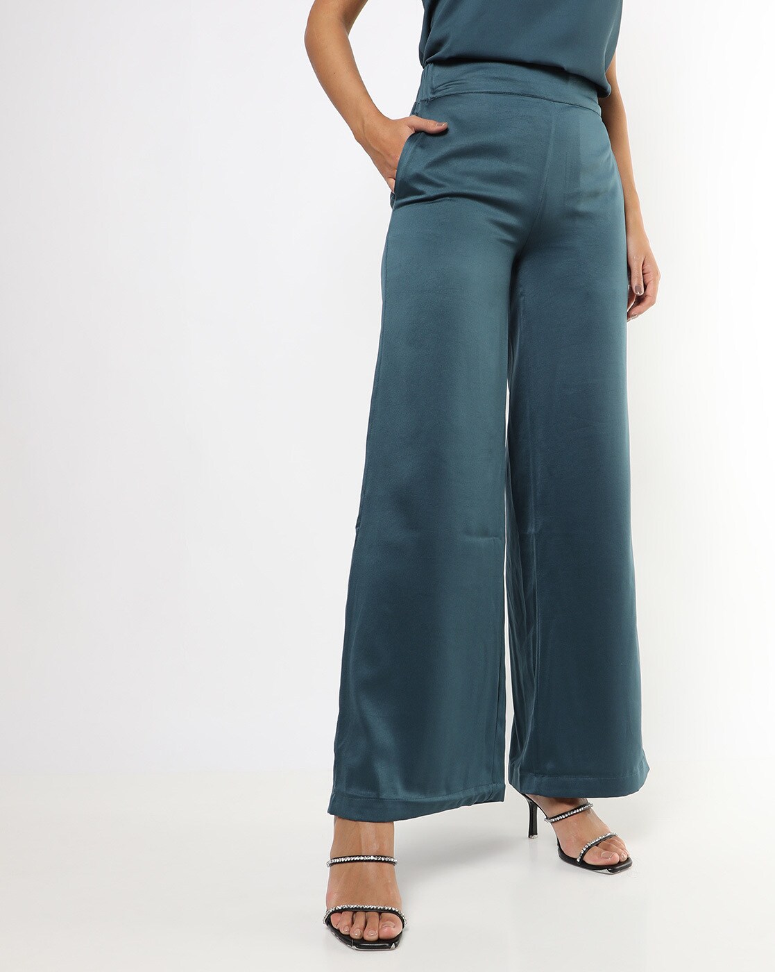 Buy Blue Trousers & Pants for Women by Encrustd Online