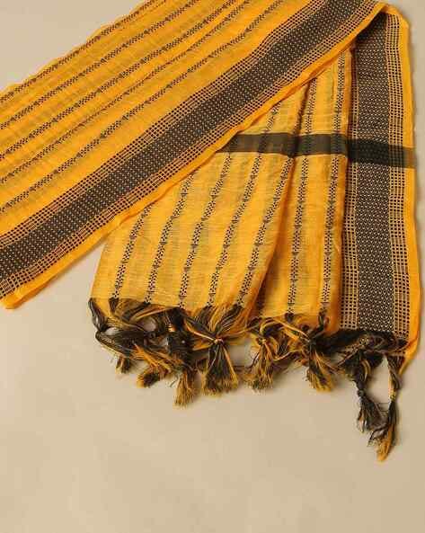 Striped South Silk Dupatta Price in India