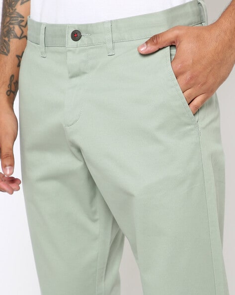 Buy Green Trousers & Pants for Men by NETPLAY Online